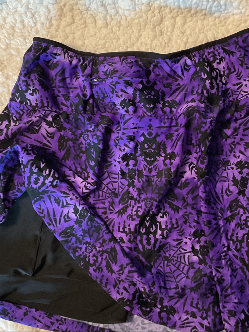Purple & Black Halloween Themed Sparkle Skirt